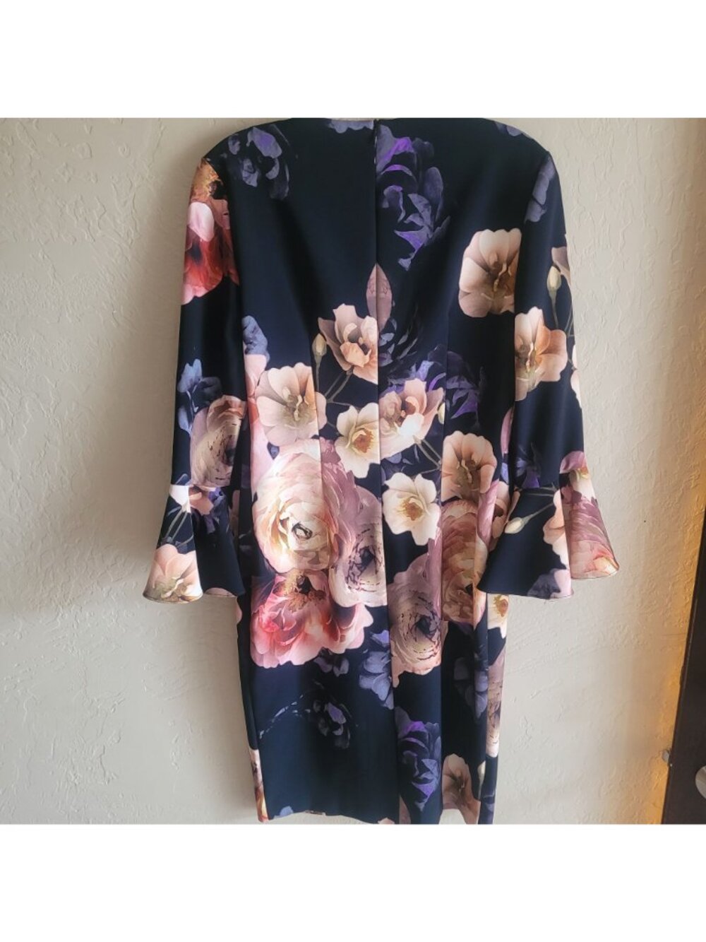 Joseph Ribkoff Floral Bell Sleeve Dress Size 2 - Picture 5 of 8